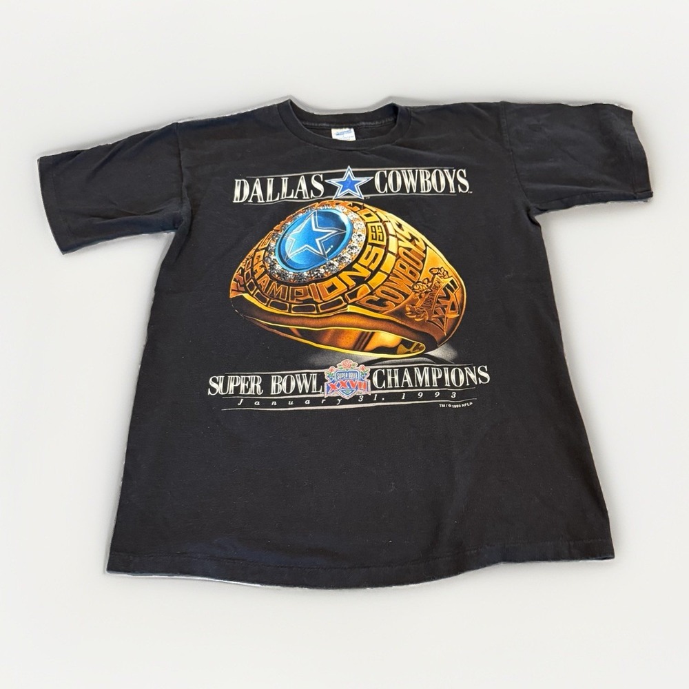 vintage 1993 NFL Super Bowl championship ring Dallas cowboys Salem T-shirt Sz L
